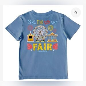 “Take me to the Fair” Cardin McCoy Dusty Blue short sleeve t shirt XS (4/5) Boys